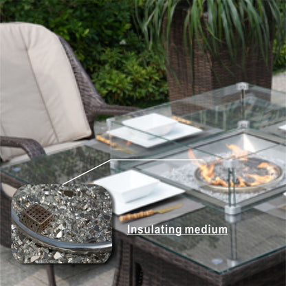 Direct Wicker Outdoor Rattan 50,000BTU Propane Gas Fire Pit Table (Table Only) image 2