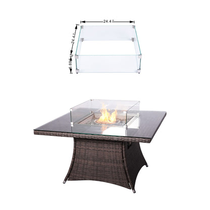 Direct Wicker Outdoor Rattan 50,000BTU Propane Gas Fire Pit Table (Table Only) image 6