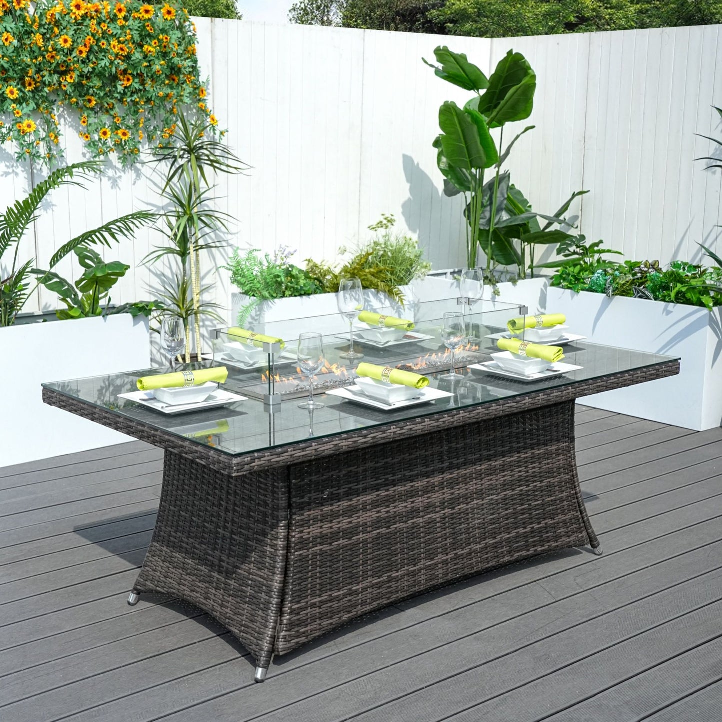Direct Wicker Outdoor Rattan 50,000BTU Propane Gas Fire Pit Table (Table Only) image 14