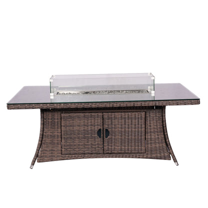 Direct Wicker Outdoor Rattan 50,000BTU Propane Gas Fire Pit Table (Table Only) image 19