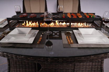 Direct Wicker Outdoor Rattan 50,000BTU Propane Gas Fire Pit Table (Table Only) image 12