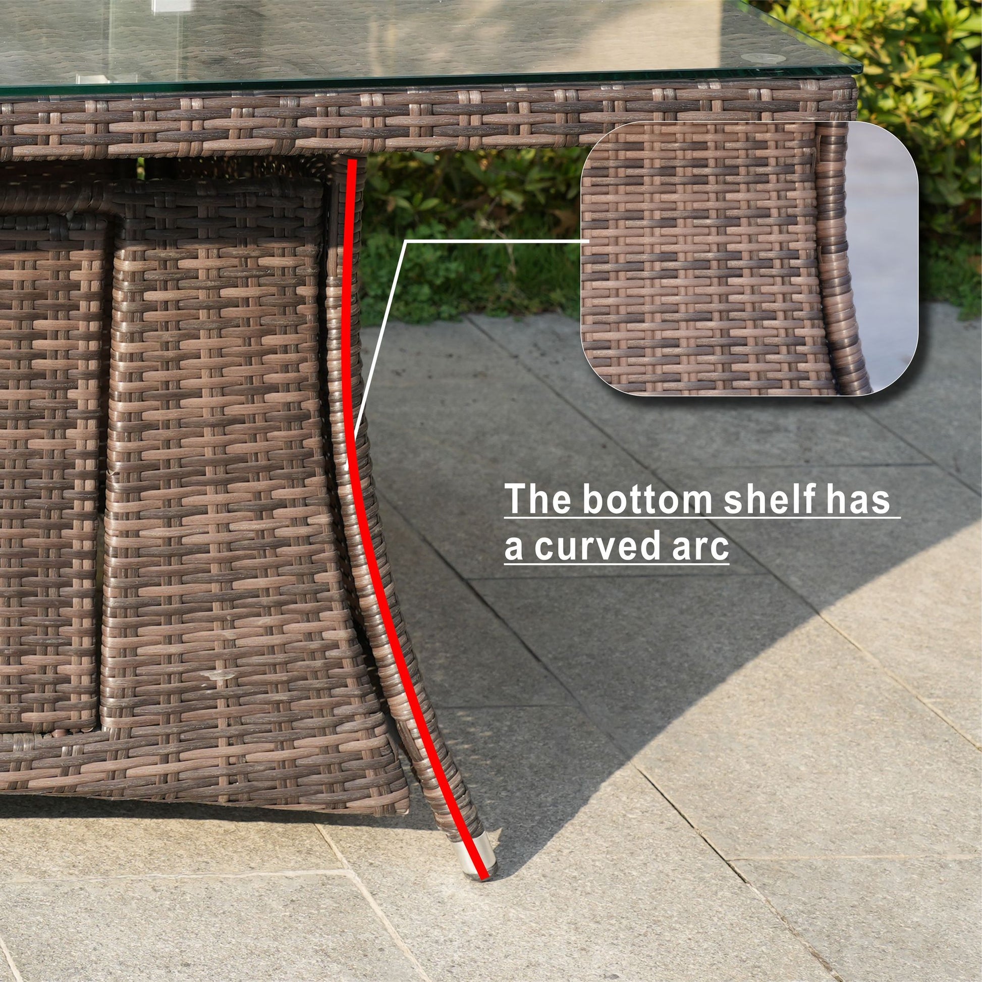 Direct Wicker Outdoor Rattan 50,000BTU Propane Gas Fire Pit Table (Table Only) image 20