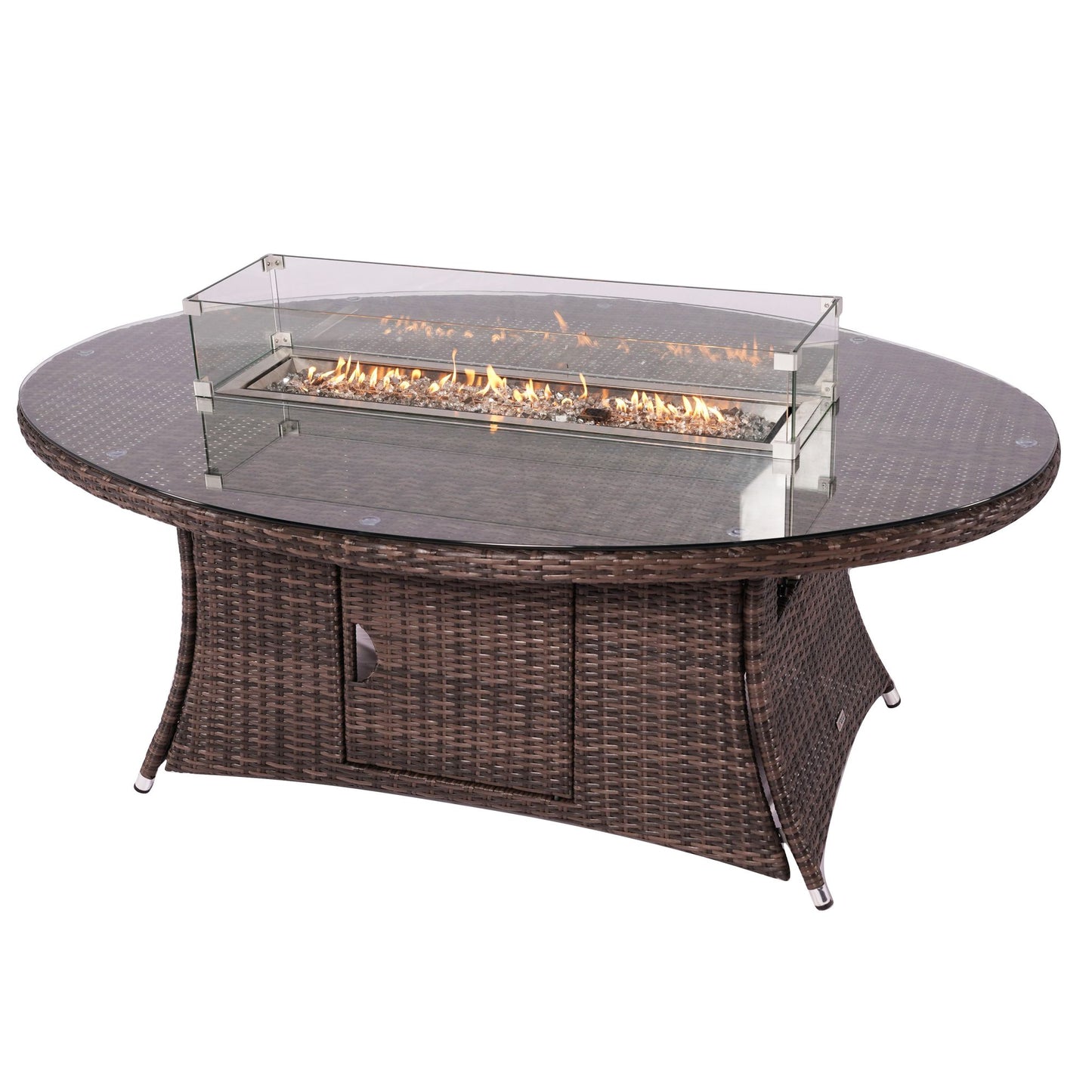 Direct Wicker Outdoor Rattan 50,000BTU Propane Gas Fire Pit Table (Table Only) image 8