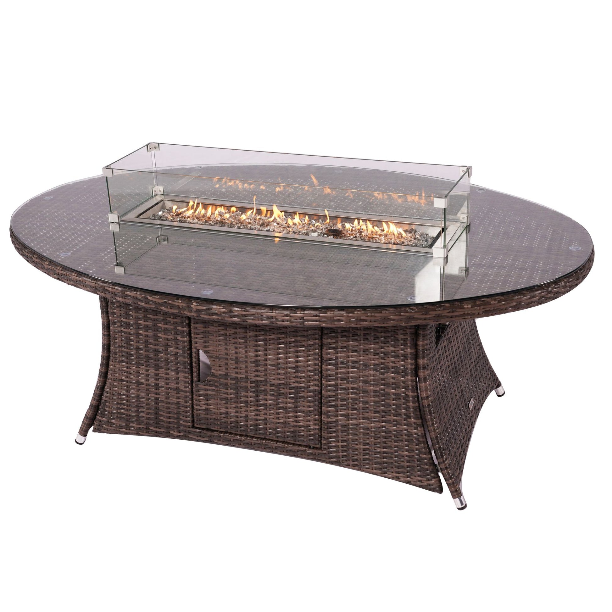 Direct Wicker Outdoor Rattan 50,000BTU Propane Gas Fire Pit Table (Table Only) image 8