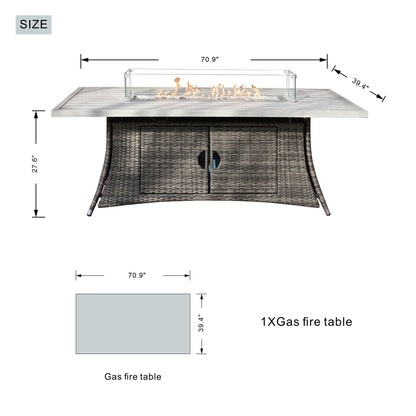 Direct Wicker PE Rattan and Aluminium Patio Dining Fire Pit Table (Table Only) image 14