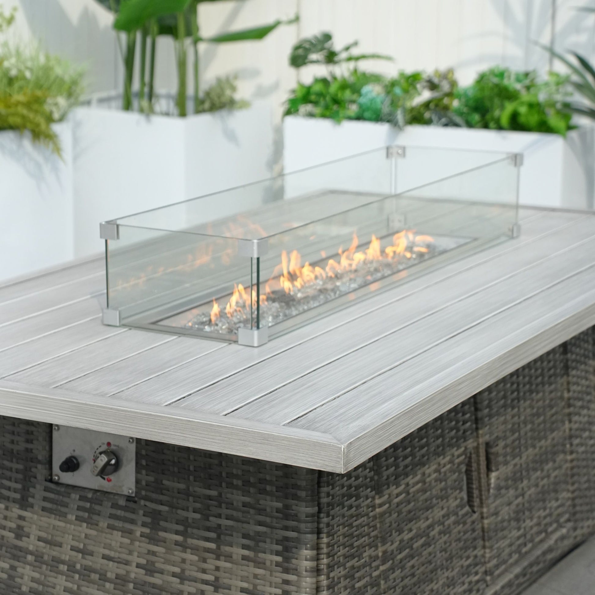 Direct Wicker PE Rattan and Aluminium Patio Dining Fire Pit Table (Table Only) image 15