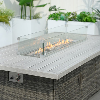 Direct Wicker PE Rattan and Aluminium Patio Dining Fire Pit Table (Table Only) image 15