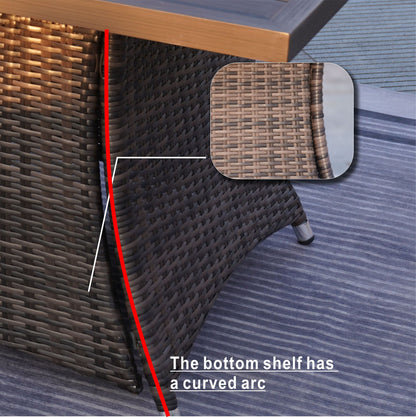 Direct Wicker PE Rattan and Aluminium Patio Dining Fire Pit Table (Table Only) image 7