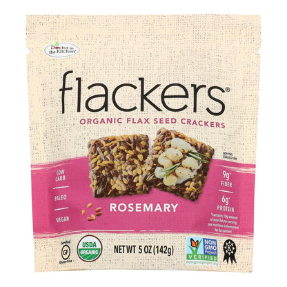Doctor In The Kitchen - Organic Flax Seed Crackers - Rosemary - Case Of 6 - 5 Oz. image 1