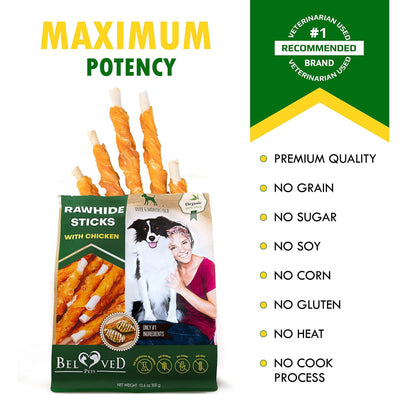 Dog Sticks Wrapped with Chicken & Pet Natural Chew Treats Grain Free Organic Meat & Human Grade Dried Snacks in Bulk for image 6