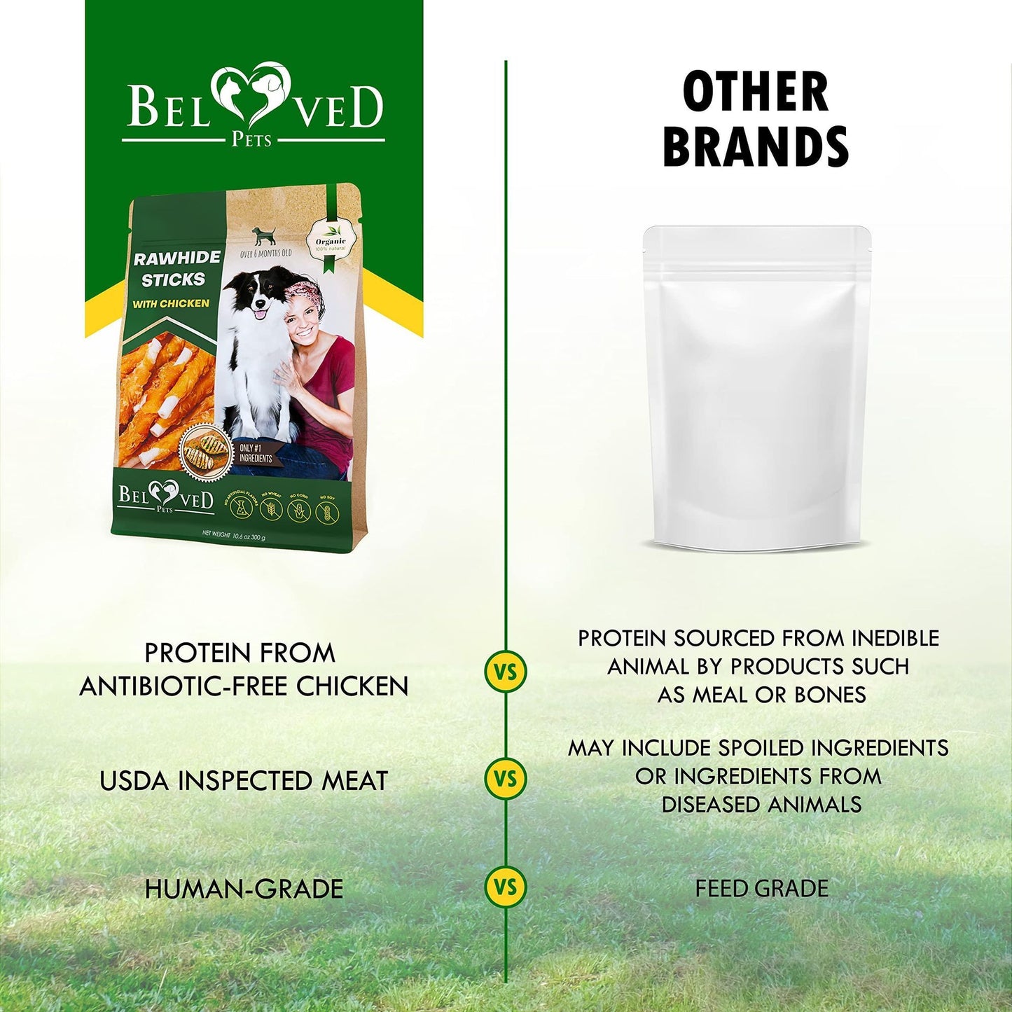 Dog Sticks Wrapped with Chicken & Pet Natural Chew Treats Grain Free Organic Meat & Human Grade Dried Snacks in Bulk for image 4
