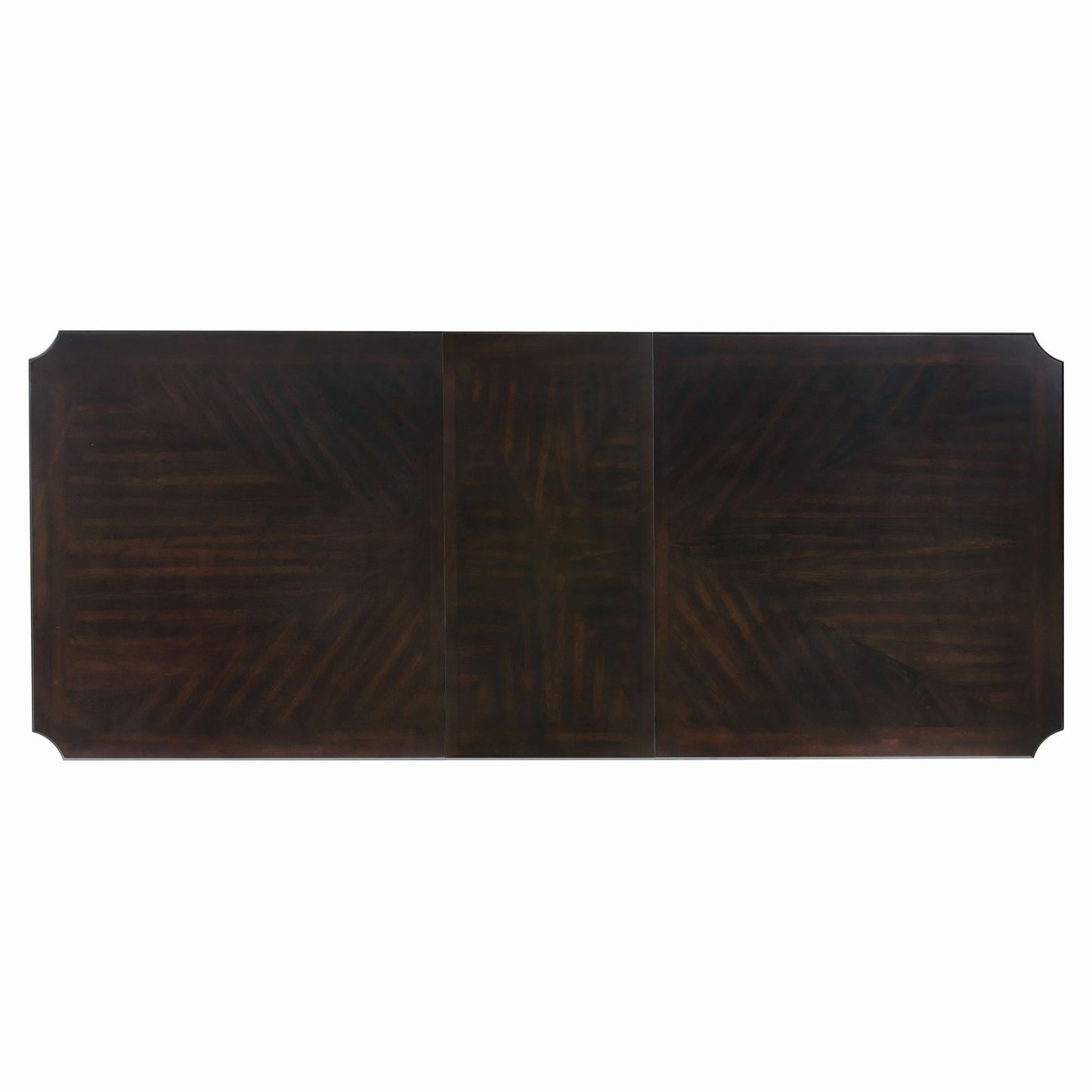 Double Pedestal Base Dark Cherry Finish 1pc Dining Table with Extension Leaf Wooden Furniture 96-inch Table image 3