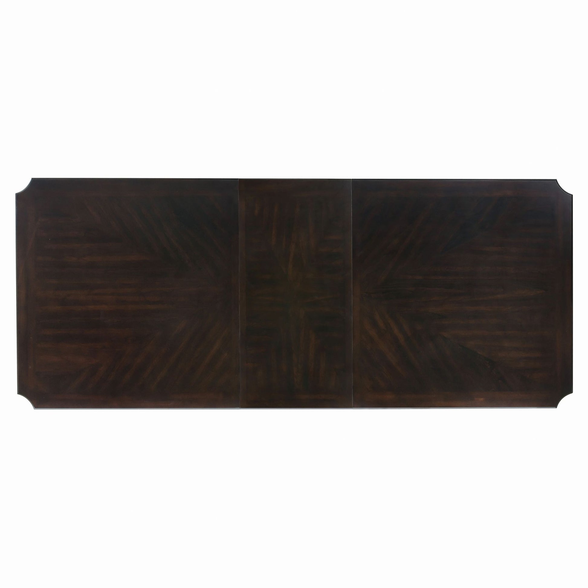Double Pedestal Base Dark Cherry Finish 1pc Dining Table with Extension Leaf Wooden Furniture 96-inch Table image 3