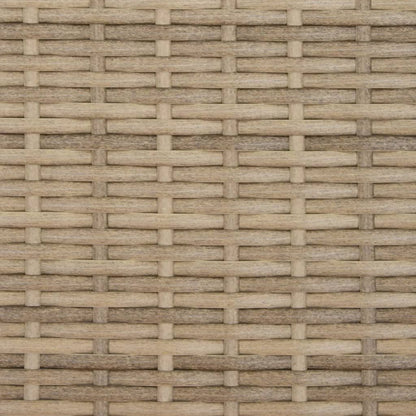Double Sun Lounger with Canopy and Cushions Beige Poly Rattan image 11