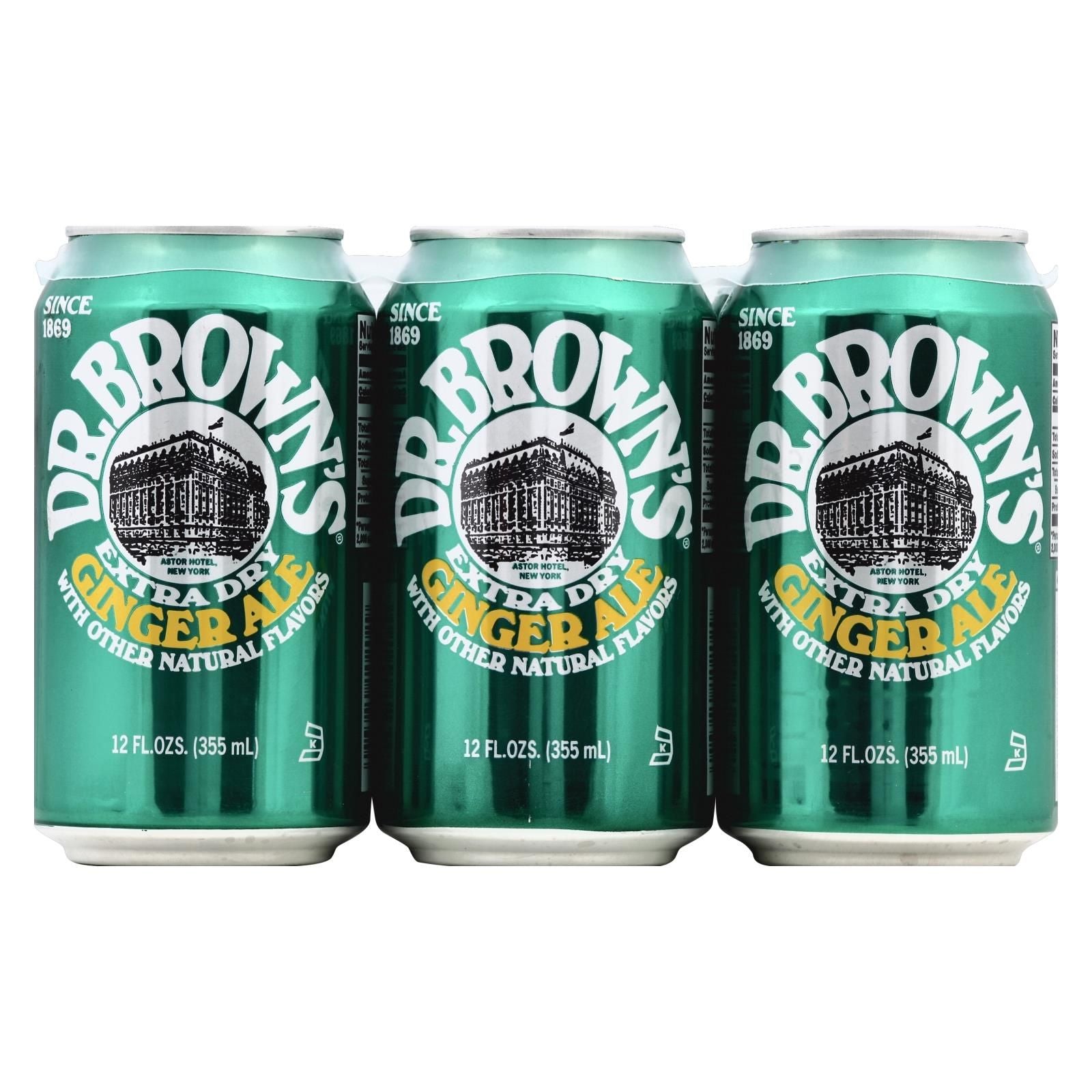 Dr. Brown - Soda Ginger Ale - Case Of 4 - 6/12 Fz image 1