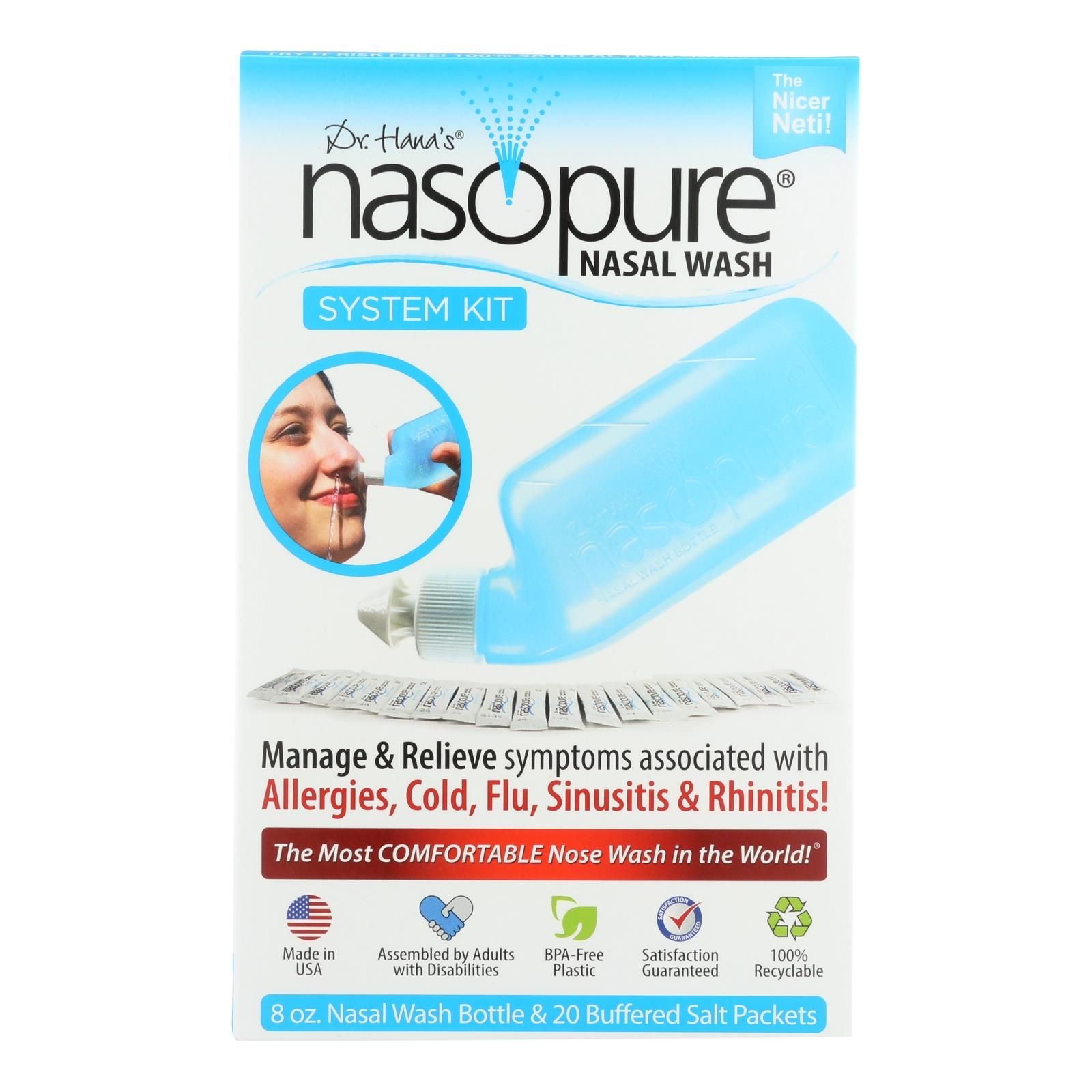 Dr. Hana's Nasopure Nasal Wash System Kit - 1 Each - 8 Oz image 2