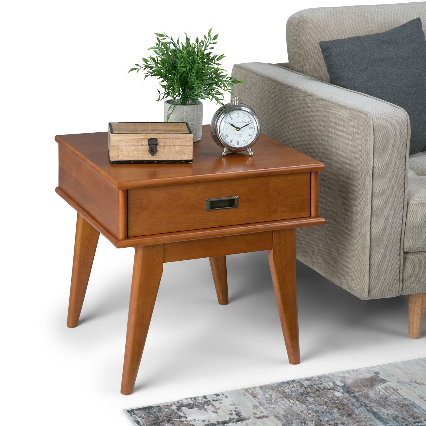 Draper - Mid Century End Table - Teak Brown image 10