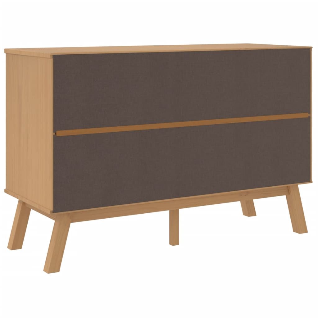 Drawer Cabinet OLDEN Brown Solid Wood Pine image 9