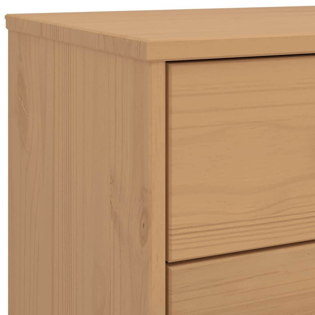 Drawer Cabinet OLDEN Brown Solid Wood Pine image 10
