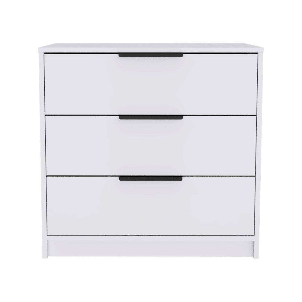 Dresser 27"H, 3 Drawers Dresser, Superior Top, White image 3