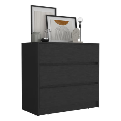 Dresser 31"H, 3 Drawers, Chest of Drawers, Black image 5