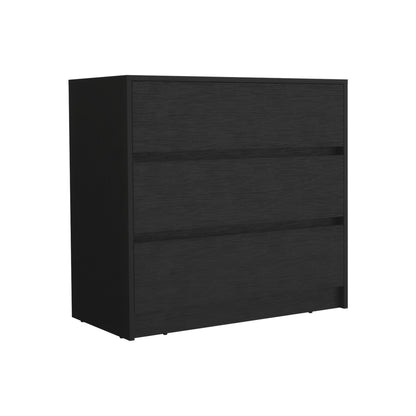 Dresser 31"H, 3 Drawers, Chest of Drawers, Black image 6