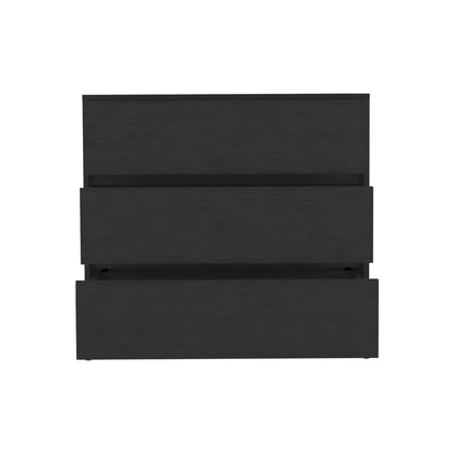 Dresser 31"H, 3 Drawers, Chest of Drawers, Black image 4