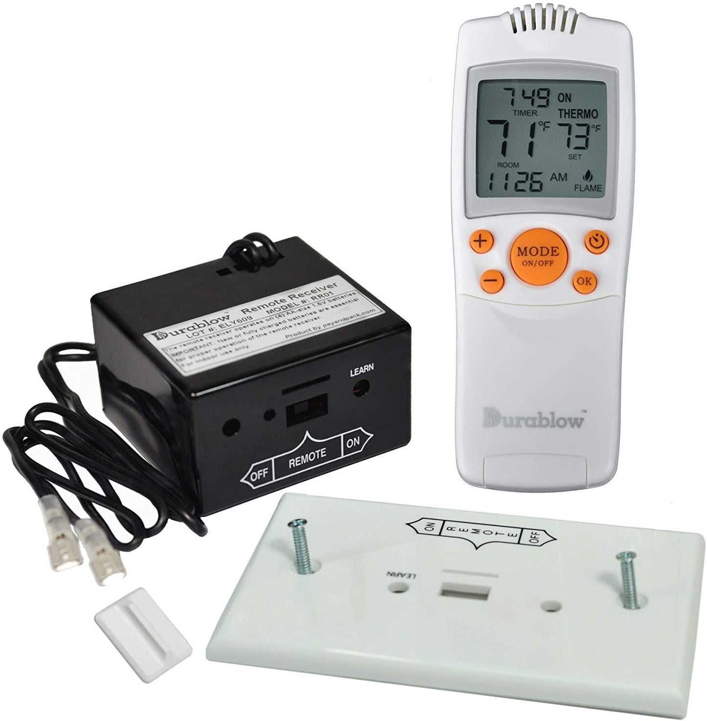 Durablow TR1003 Gas Fire Fireplace On/Off Remote Control Kit + Thermostat + Timer for Millivolt Valve;  IPI Module;  Rep image 1