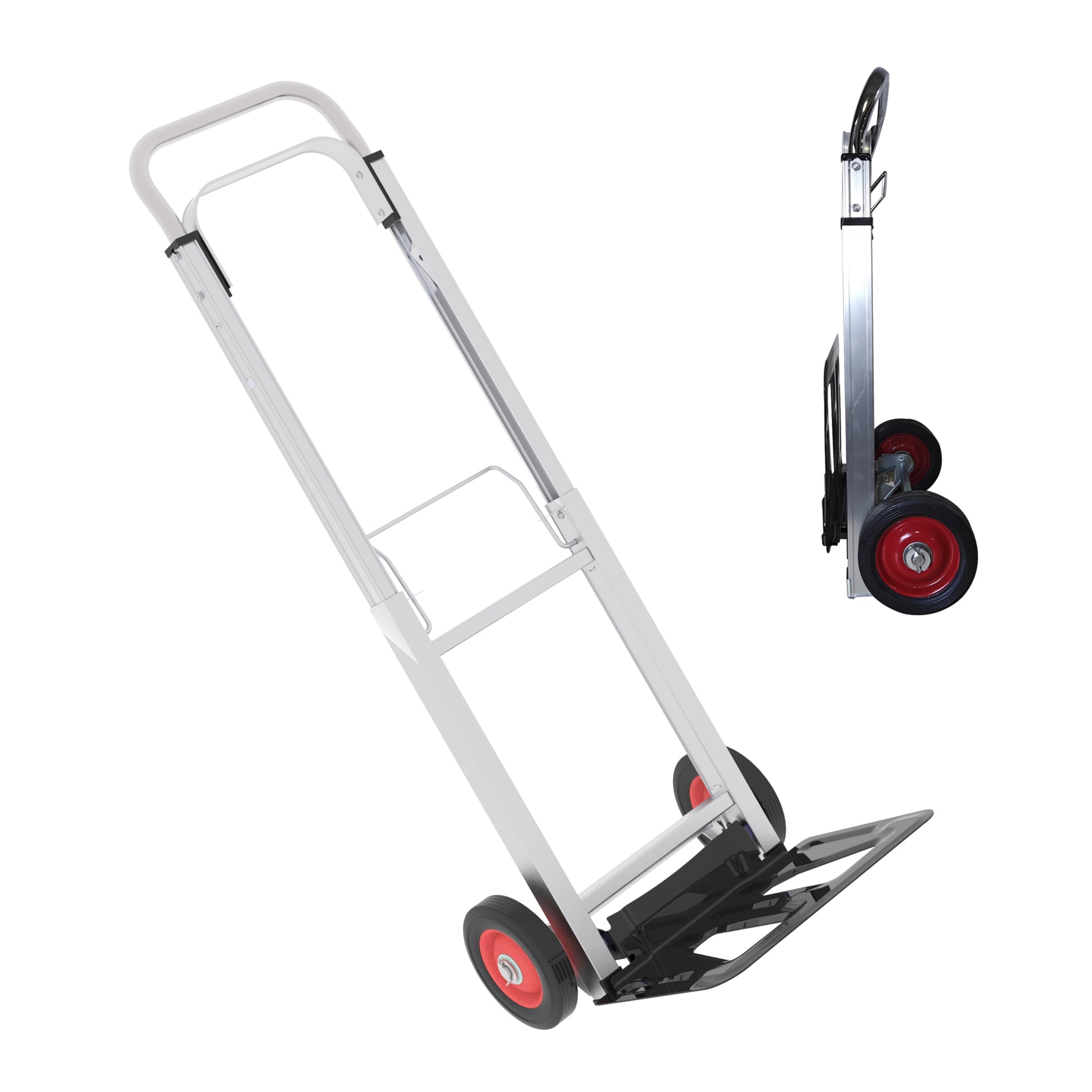 Folding Hand Truck Heavy Duty Foldable Dolly Cart with Wheels, Aluminum Collapsible Hand Cart Portable with Telescoping Handle image 1