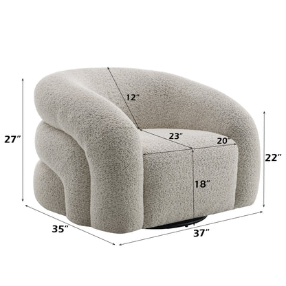 Irma Gray Boucle Chair W/Swivel image 2