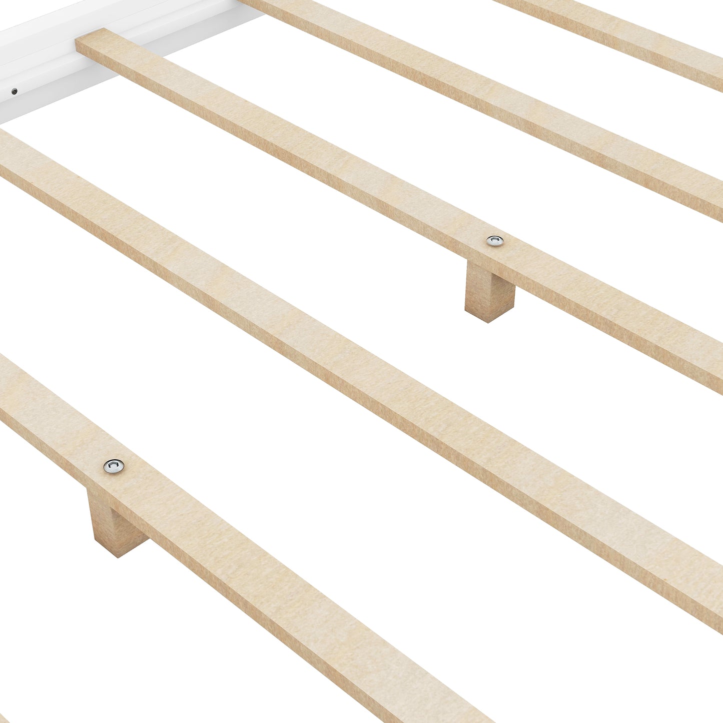 Queen Size Canopy Platform Bed with Support Legs,White image 11