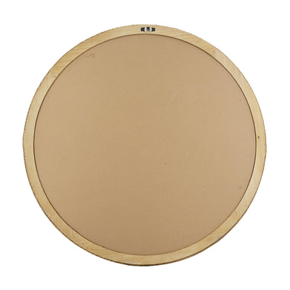 31.9" Woven Rattan Decorative Round Mirror with Wrapped Accents image 6