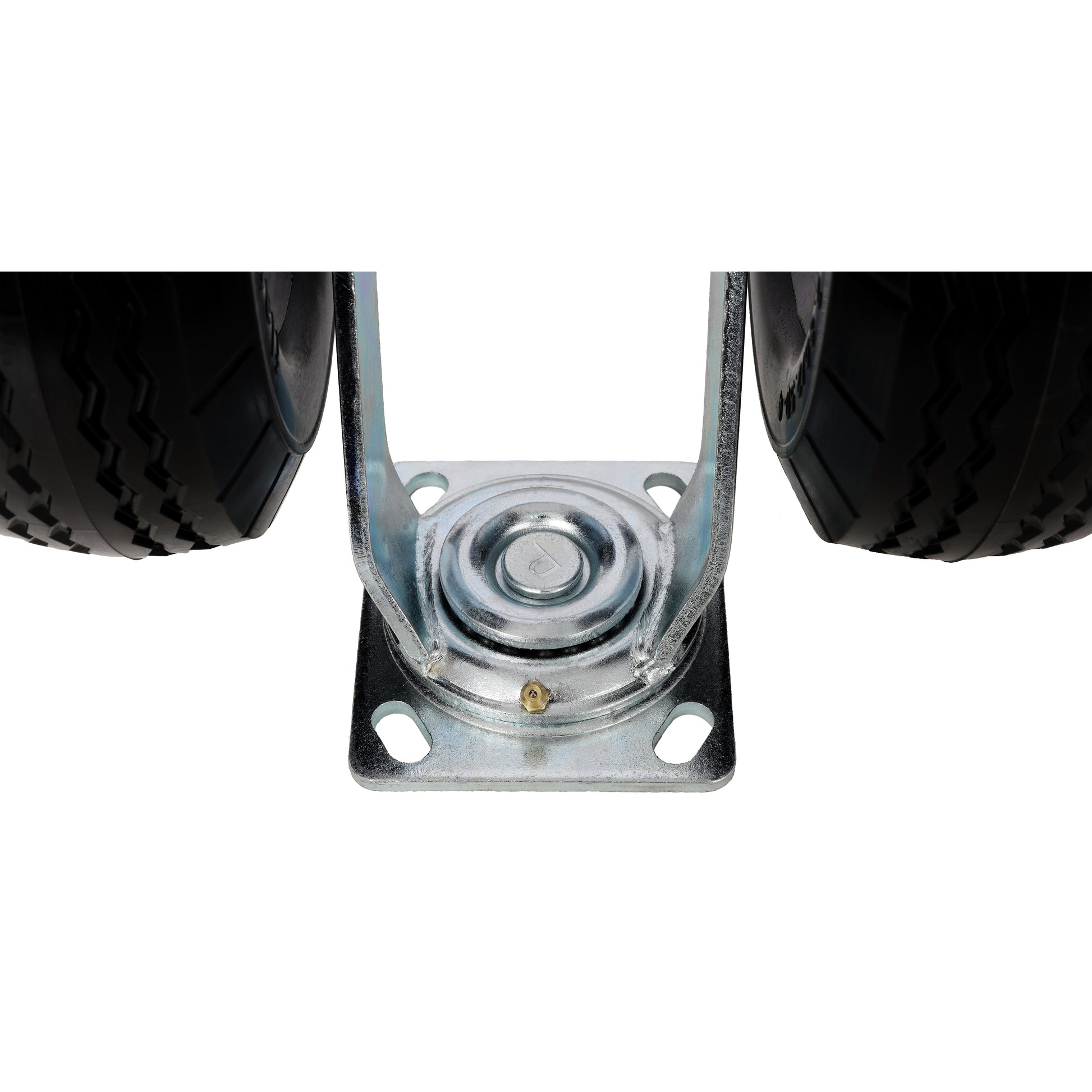 8 in Dual Flat Free Wheels Swivel Caster, 660LBS LOAD CAPACITY BLACK COLOR image 4
