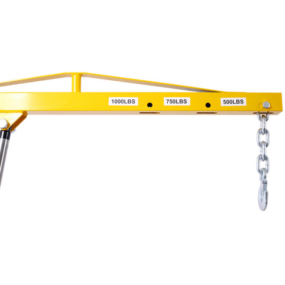 Receiver Hitch Mounted Hydraulic Swivel Pickup Truck Crane - 1000 lbs. Capacity With 3 Boom Capacities of 500 lbs, 750 lbs and 1000 lbs. image 8