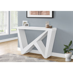 Accent Table, Console, Entryway, Narrow, Sofa, Living Room, Bedroom, White Laminate, Contemporary, Modern
