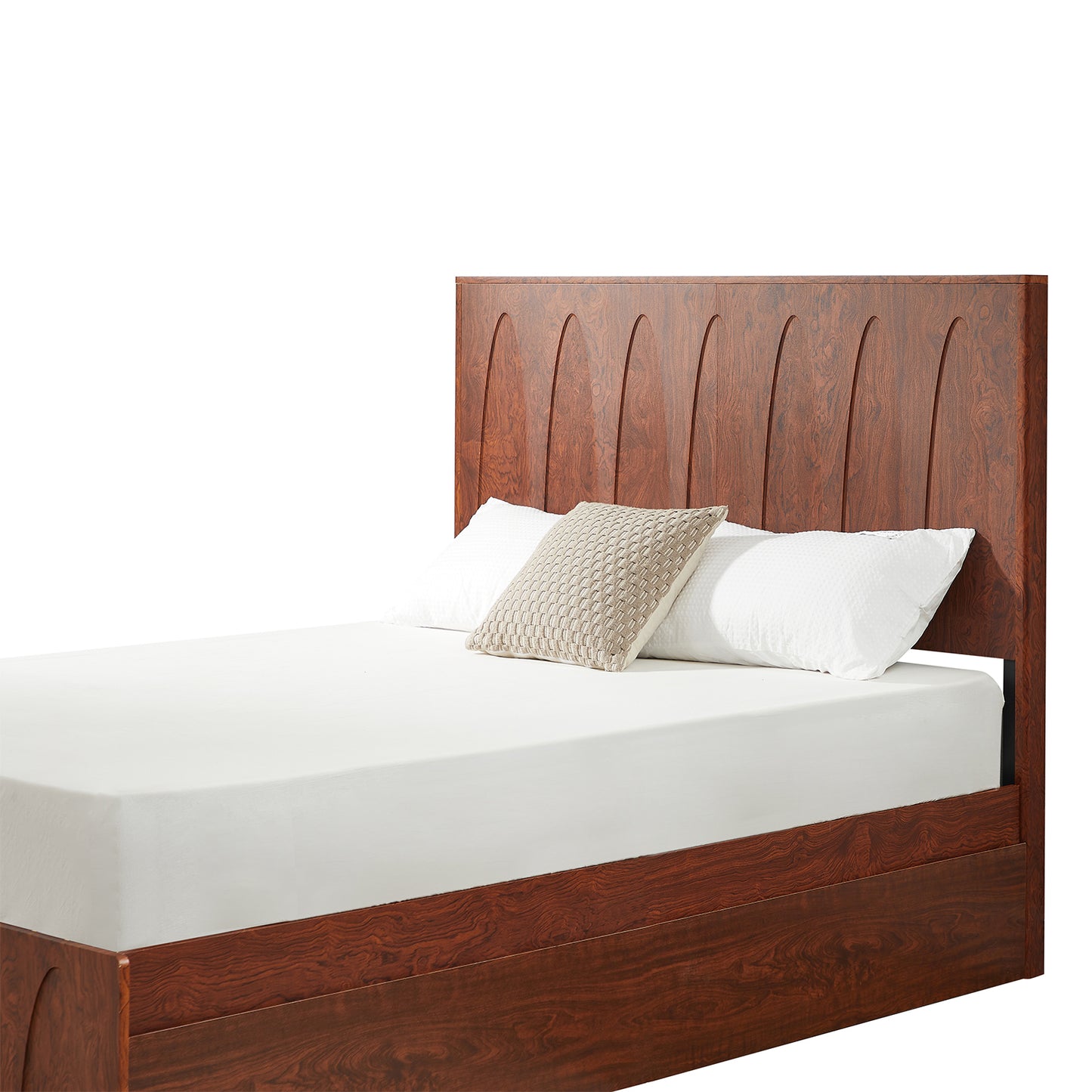 Dekuch queen bed frame with mattress - lifestyle