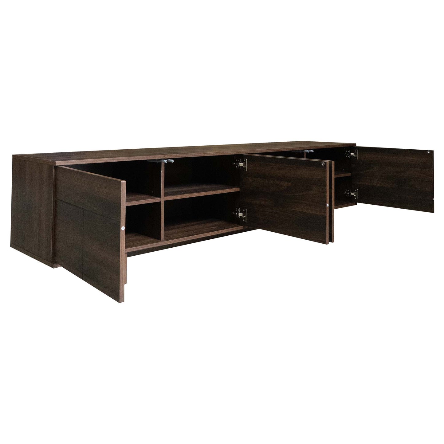 78 inch Modern TV Stand for TVs up to 85", Entertainment Center with with Solid Wood Legs, Cable Management, Push-Openers, Soft-Closing Hinges & Adjustable Shelves for Living Room image 11