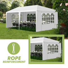 10*20FT Wedding Tent with 4 Removable Sidewalls,Outdoor Use for Party,Wedding,Marketplace