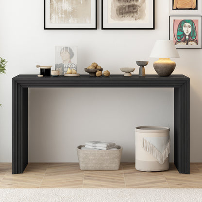 U_STYLE Modern Style Console Table made of Paulownia Solid Wood Veneer,Suitable for Foyer, Living Room, or Entryway. image 2