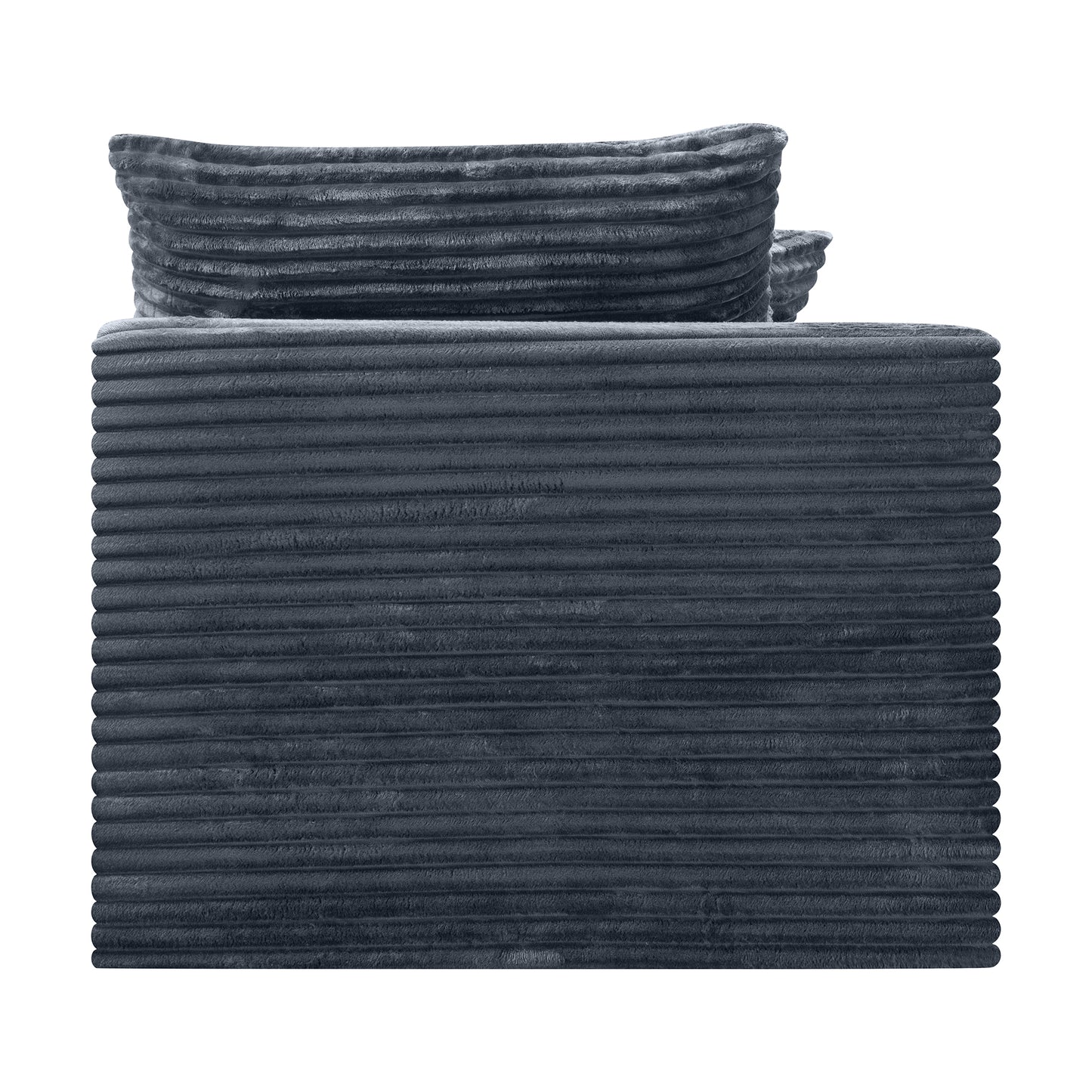 Gray Corduroy Modular Compression Sofa, Legless Floor-Hugging Armless Accent Chair for Living Room Bedroom image 10