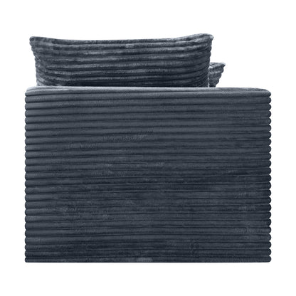 Gray Corduroy Modular Compression Sofa, Legless Floor-Hugging Armless Accent Chair for Living Room Bedroom image 10