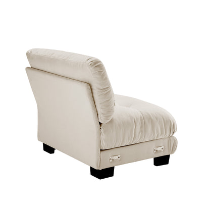 Pariss Armless Sofa W/1 pillow - Light Coffee image 3