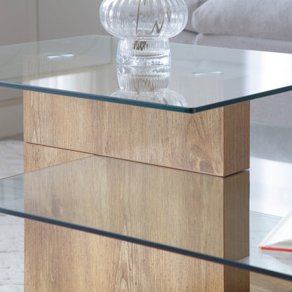 Glass Coffee Tables for Living Room Coffee Tables Modern 3 Tier Z shape Table Circle Coffee Table for Home Office image 4