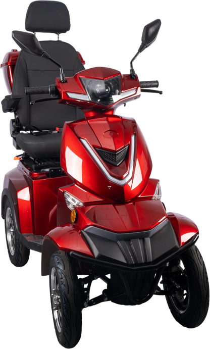 HS4W-A1R-N Heavy Duty 4 Wheel Mobility Scooters, Red Color image 2