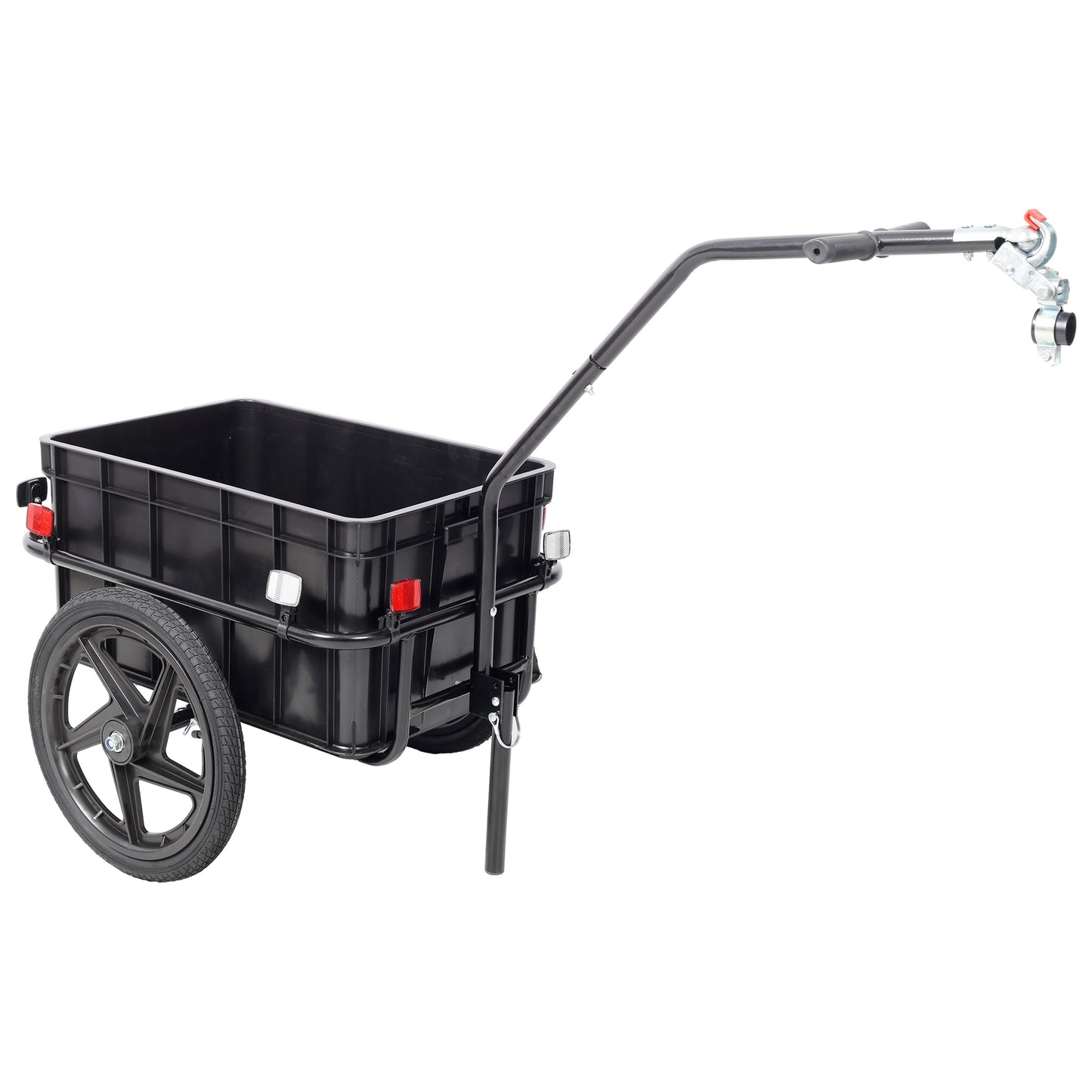 Bike Cargo Trailer with Support Bar, 600D PVC Waterproof Cover, Removable Box, Utility Bike Wagon Trailer for Shopping Camping and Outdoor Activities image 6