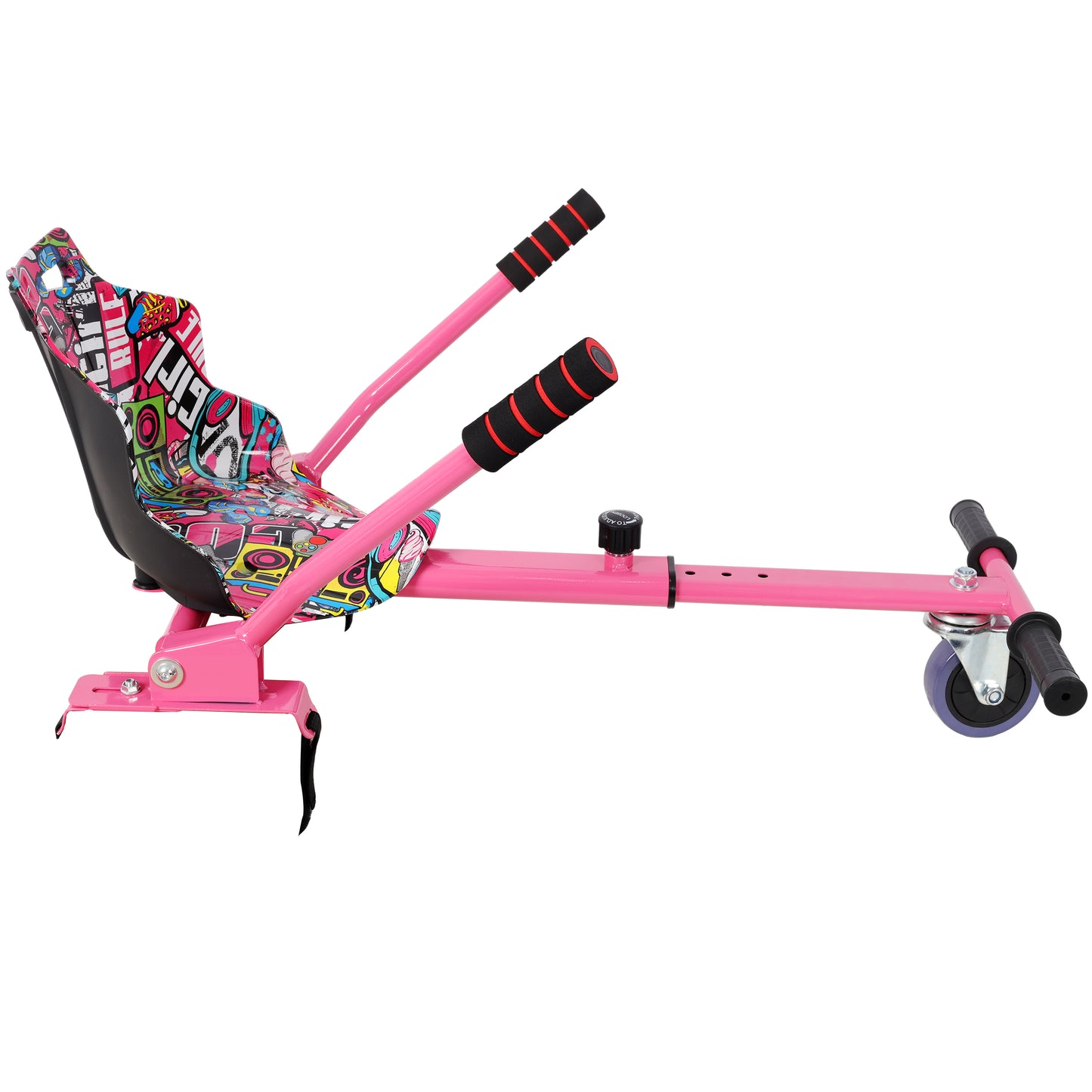 Hoverboard Seat Attachment Go-Kart,Fits 6.5" 8"10" Hoverboards,Sturdy Adjustable Off-Road Frame,Hover Cart for Family Fun,not include Hoverboard,Pink image 9