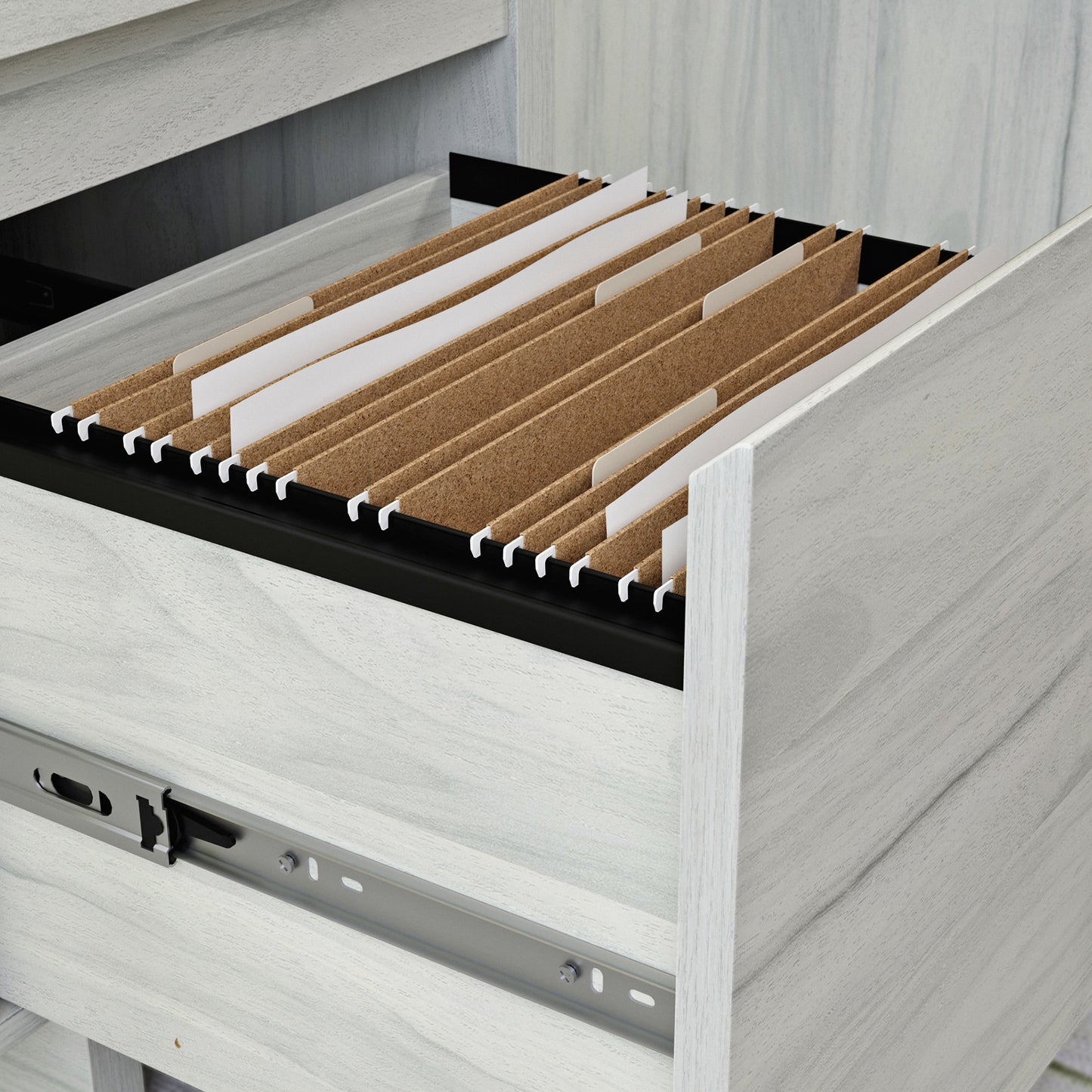 Desk with File Drawer, White finish image 10