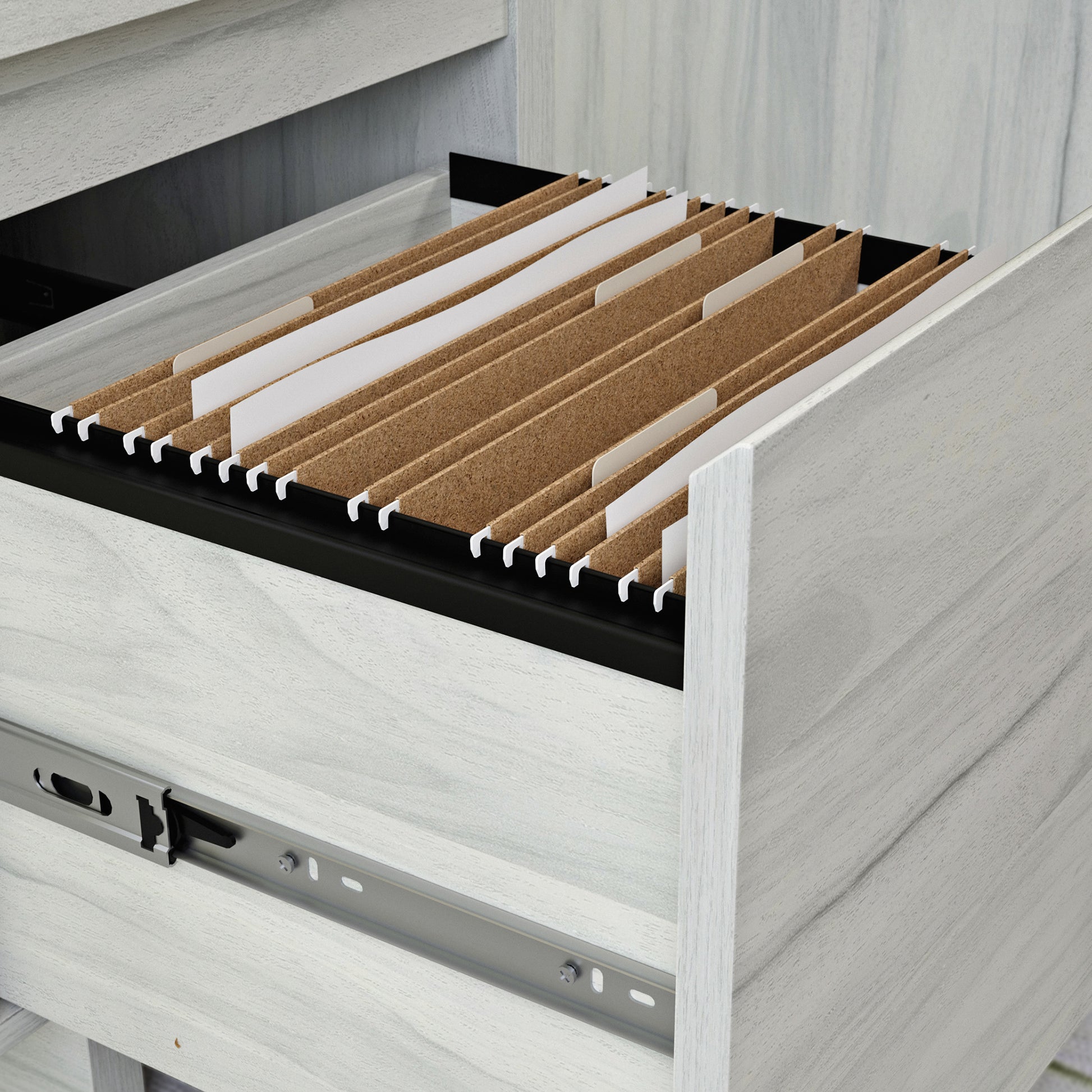 Desk with File Drawer, White finish image 10