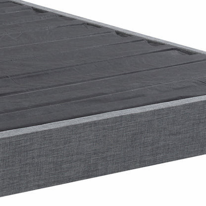 Contemporary Grey Upholstered Platform Bed, Polyester Fabric Bed Frame, Reinforced Support Geometric Foot Platform Bed No Box Spring Needed, Easy Assembly,Twin image 12