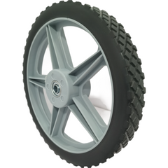 12" Spoked Plastic Wheel and Tire,  Universal Replacement Wheel for Lawn Mowers and DIY Trolley Wagon Cart 10 Pack